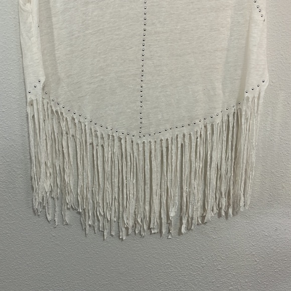 Rebecca Minkoff white fray and silver studded tank size small - Picture 4 of 5